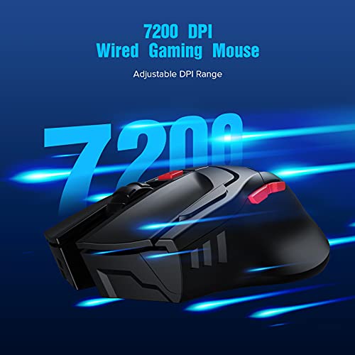 GTRACING Souris Gamer Filaire 7200 Dpi 6-4