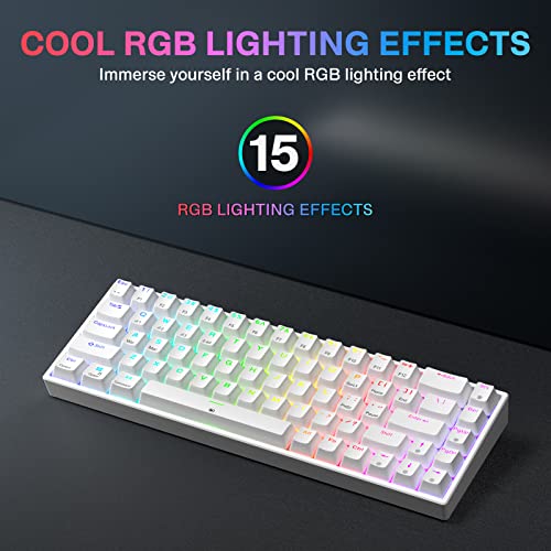 TECURS Clavier de jeu mécanique sans fil/Bluetooth/filaire-3