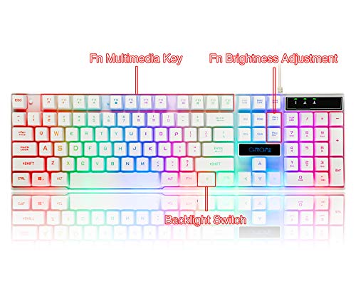 Clavier filaire rétroéclairé LED et souris Gaming-4