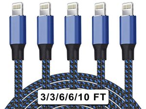 [Certifié Apple MFi] Lot de 5 chargeurs