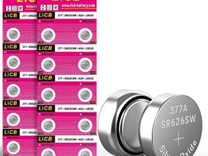 LiCB Lot de 20 piles bouton SR626SW