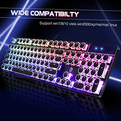 YSCP Clavier de jeu mécanique style machine-4