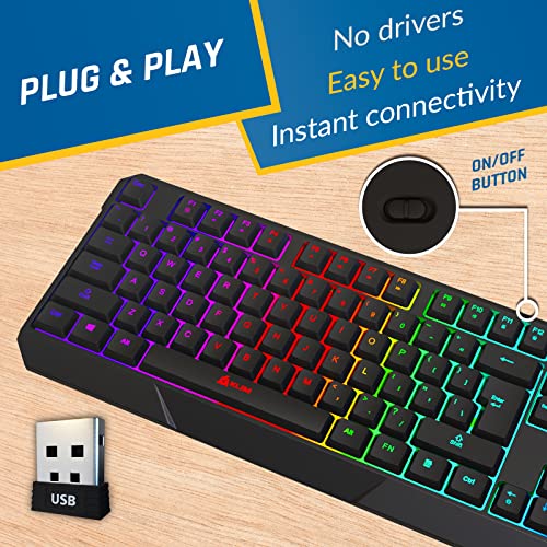 KLIM Chroma Clavier Gamer Sans Fil RVB-3