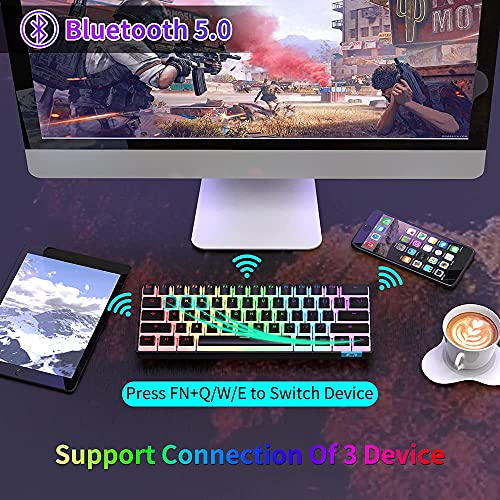 NACODEX Mini clavier de jeu mécanique 60-5