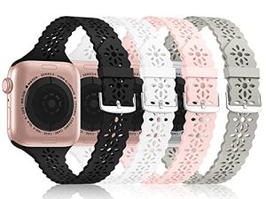 Bandiction Lot de 4 bracelets en silicone