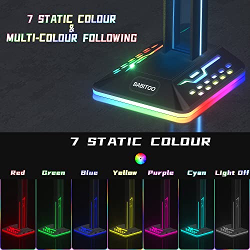 BABITOO Support de casque RGB pour casque-3