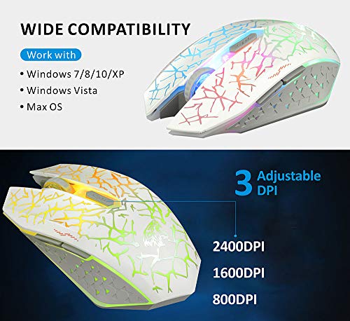Souris d'ordinateur de jeu sans fil Q8