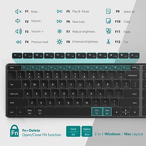 Seenda Clavier sans fil - Clavier rechargeable-3