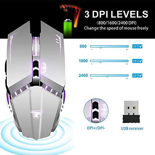 Souris de jeu sans fil TENMOS T12-3