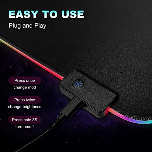 Tapis de souris de jeu RVB