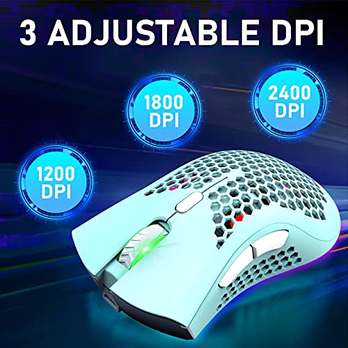 Souris de jeu sans fil légère en-4