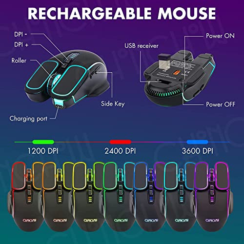 Clavier et souris de jeu sans fil-5