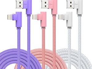 Chargeur iPhone 10FT 90 degrés Lightning Cable