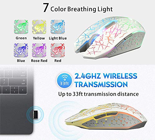 Souris d'ordinateur de jeu sans fil Q8