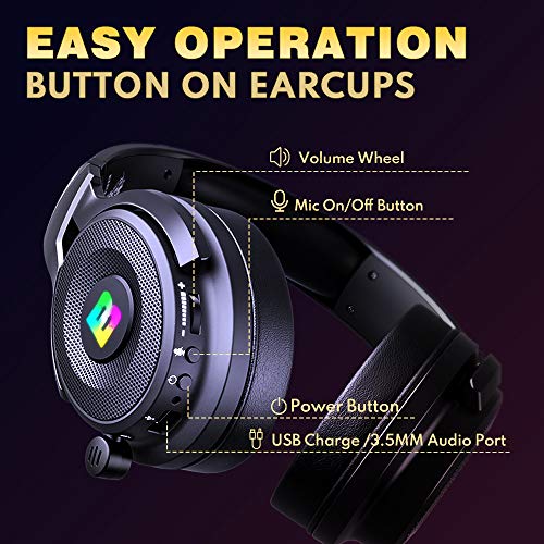 BENGOO Casque de jeu sans fil 2