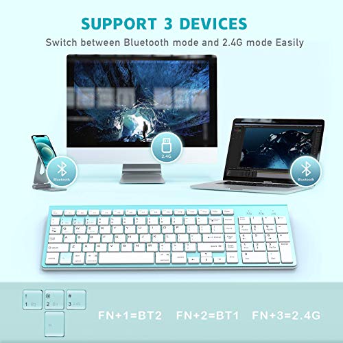Clavier sans fil Bluetooth, clavier compatible Mac, – Image 3