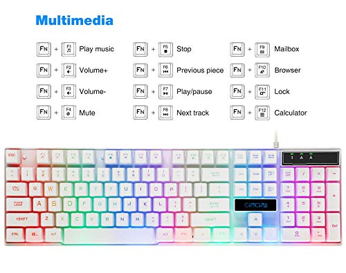 Clavier filaire rétroéclairé LED et souris Gaming-3