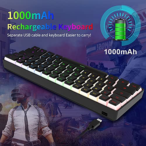 NACODEX Mini clavier de jeu mécanique 60-4