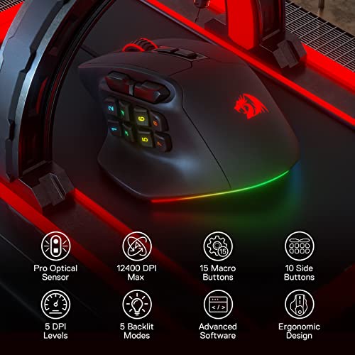Souris de jeu Redragon M811 Aatrox MMO