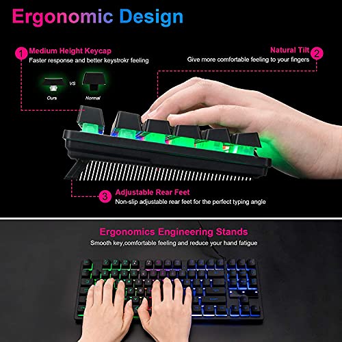 CHOCNHOW Clavier et souris de jeu filaire-5
