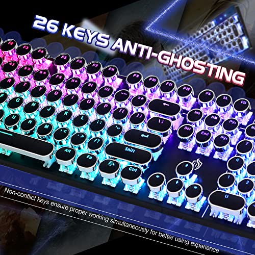 YSCP Clavier de jeu mécanique style machine-3