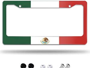 ZTHLL Drapeau mexicain Cadre de plaque d'immatriculation