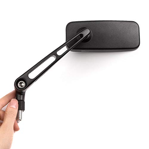 Rétroviseur Rectangle Noir Oldtimer – Universel Pour Moto Café Racer, Bobber – Réversible – Neuf