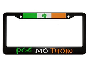 oFloral Irlande Drapeau Cadre de plaque d'immatriculation
