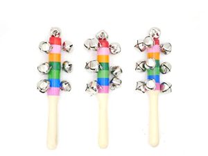 Aligle 3 Pcs Rainbow Hand Jingle Bells