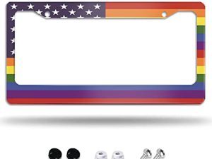Drapeau américain Cadre décoratif pour plaque d'immatriculation