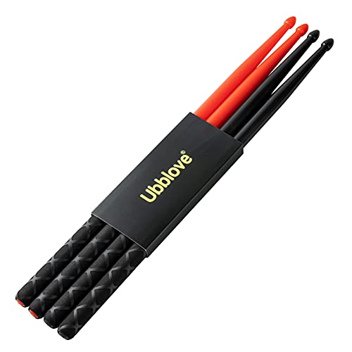 2 Paires De Baguettes De Batterie En Nylon 16 Pouces - Poignée Antidérapante Pour Exercices Et Spectacles
