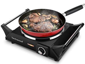 Techwood Plaque chauffante électrique portable 1500 W