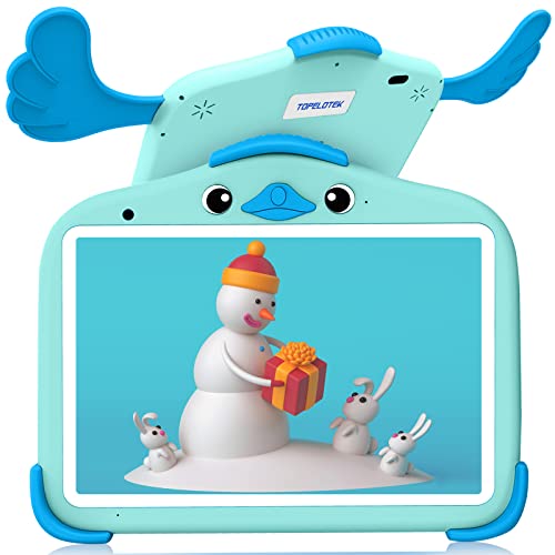 Tablette Enfants 10 Pouces Android 11 - Écran HD IPS, 3 Go RAM, 32 Go ROM, Double Caméra - Bleu - Avec Étui De Protection
