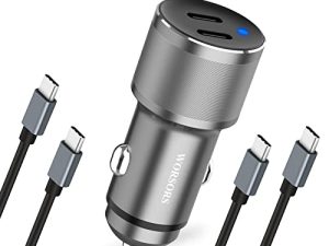 Chargeur de voiture double USB C