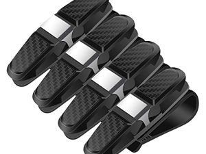 4 Pièces Porte-Lunettes de Soleil pour Pare-Soleil