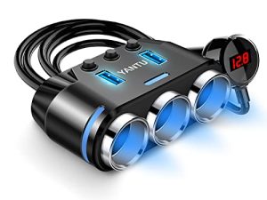 YANTU Adaptateur allume-cigare 3 prises avec affichage