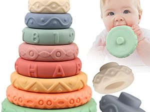 Miawow Lot de 8 anneaux empilables pour