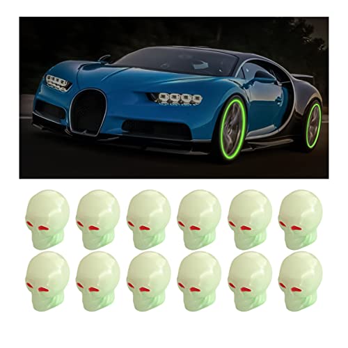 Lot De 4 Bouchons De Valve Fluorescents Pour Pneus - Bleu, Rouge, Vert - Pour Voiture, Moto, Vélo - Alimentation Pile Bouton