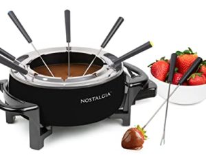 Nostalgia NFPS6BLK6A Pot à fondue électrique avec