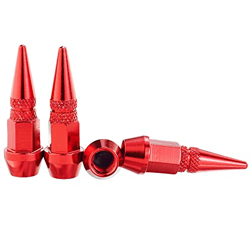 4 Bouchons De Valve Pour Pneus Abarth Rouge - Aluminium, Avec Logo, Protection Contre Poussière Et Corrosion