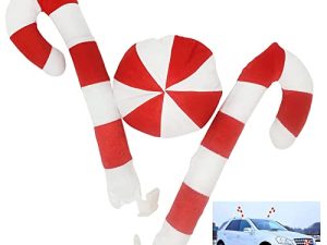 KOVOT Candy Cane Car Decoration Set: Comprend