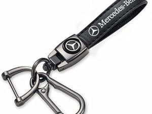 SDSHSM Porte-clés de voiture en cuir véritable