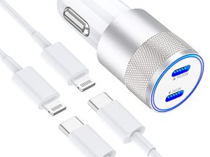 [Certifié Apple MFi] Chargeur de voiture rapide