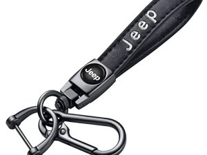 SDSHSM Porte-clés de voiture en cuir véritable