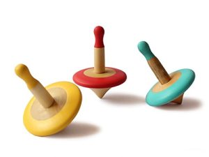 Shumee Toupies en bois bio colorées (3