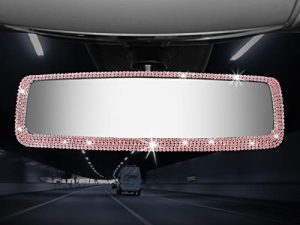 Accessoires de voiture rose bling pour femme