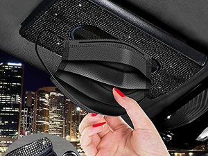 FUNOJOY Porte-mouchoir Bling pour visière de voiture