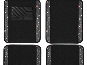 4 Pièces Paillettes Cristal Strass Tapis de