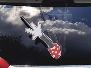 WiperTags White Glove Polka Dot Waving Arm