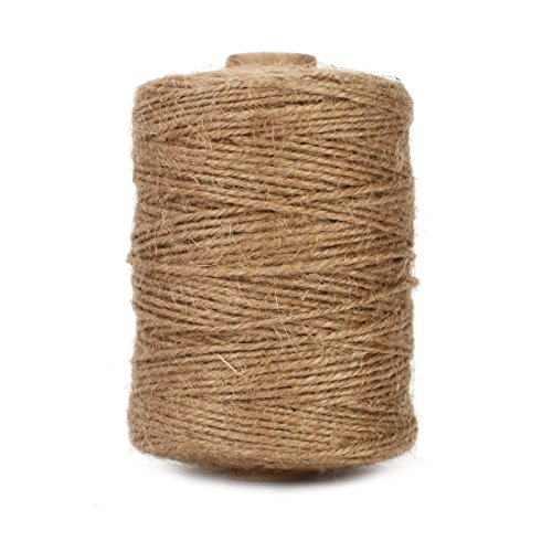 Ficelle De Jute 3 Plis - 500 Pieds (150 M), Diamètre 2 Mm, Marron, Pour Jardinage, Emballage, Décoration